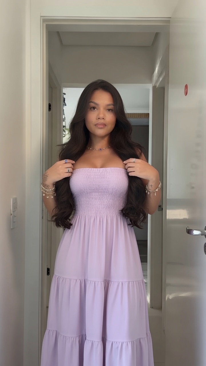 Vestido Longo Lastex Três Marias