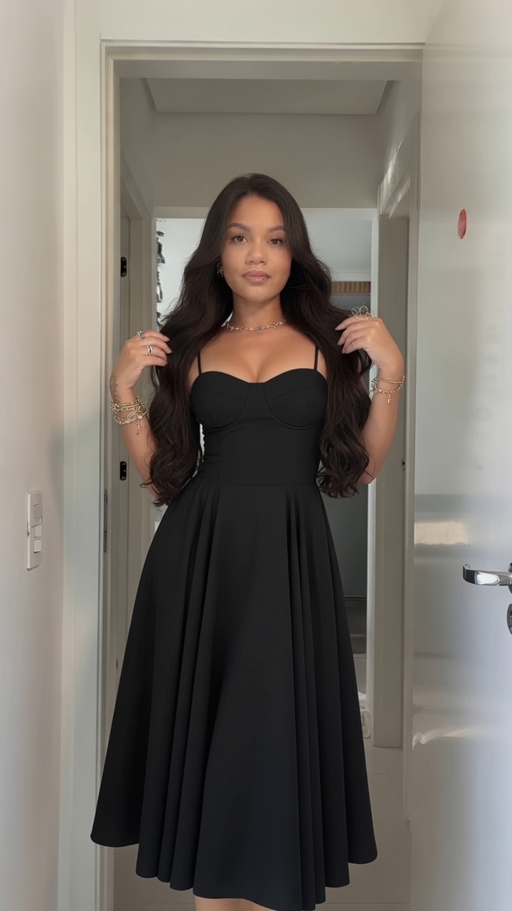 Vestido Longo Evasê Coração